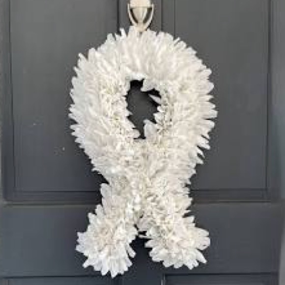 One of a kind Awareness ribbon wreath! Hand made just for you !!! - Picture 3 of 15